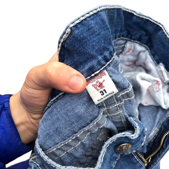 True Religion Jeans Size 31 STRAIGHT Blue - Picture 3 of 6